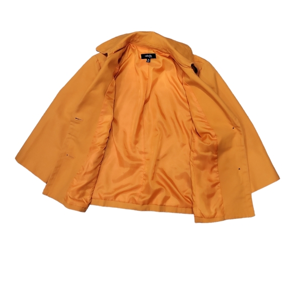 EUC Rafaella Petite women's orange cotton blended blazer jacket coat, M - Picture 3 of 11